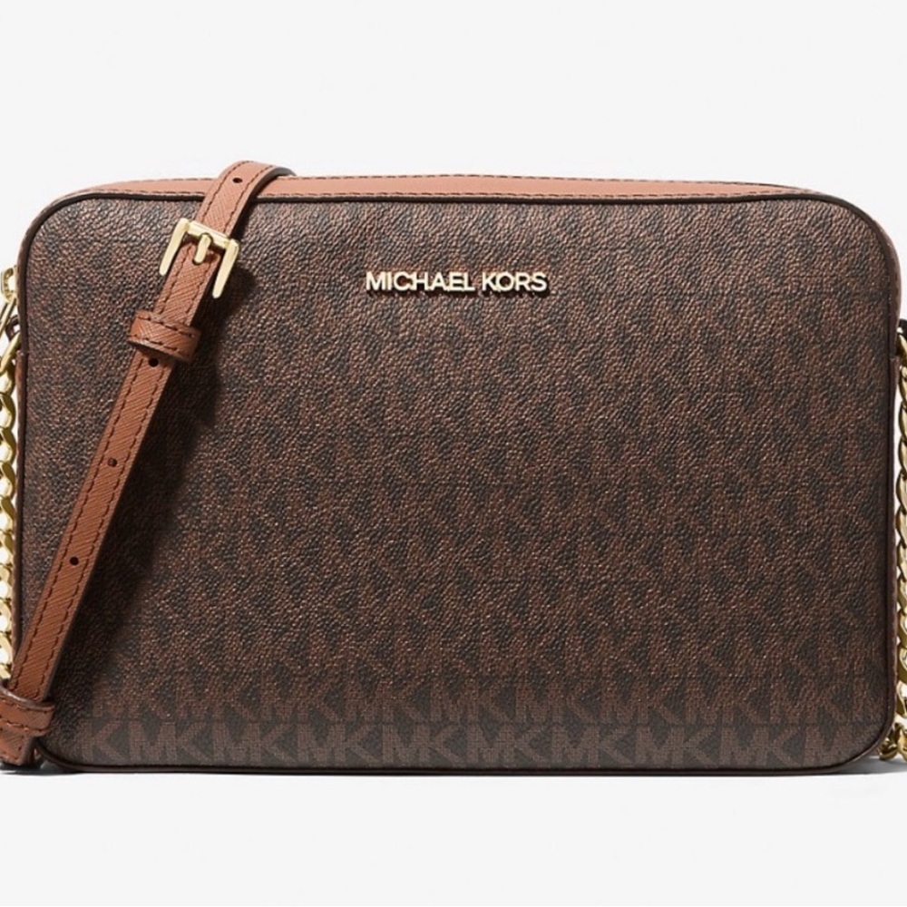 NWT Michael Kors Brown Crossbody Bag-Jet Set
